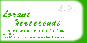 lorant hertelendi business card